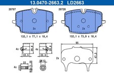 Bremsbelagsatz Scheibenbremse ATE Ceramic 13.0470-2663.2 für BMW X1 U11 sDrive
