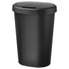 IKEA WASTE BIN WITH LID Dust Bin Home Kitchen Waste Bin Rubbish Paper Black 8L