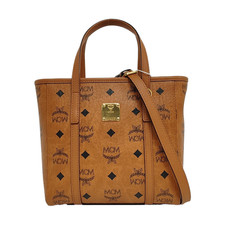 MCM Toni Classic Monogram Print Tote Crossbody Shopping Bag - Excellent #1QU9SMR
