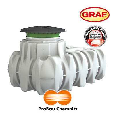 GRAF Platin Trinkwasserspeicher 3000 l inkl. Trinkw. Teleskop-Domschacht Maxi