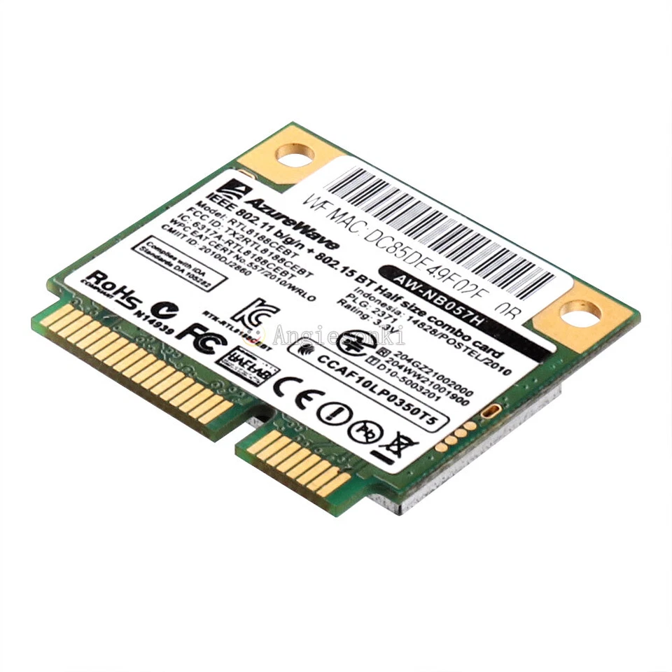 Realtek RTL8188CEBT Wi-Fi 802.11 BGN+BT 3.0 150Mbps PCI-E WLAN Combo Card - Image 3 of 4