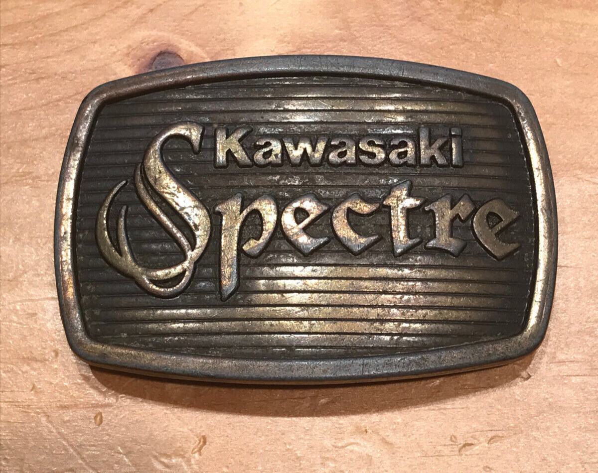 KAWASAKI SPECTRE COLLECTIBLE VINTAGE BELT BUCKLE MARKED CENTURY CANADA