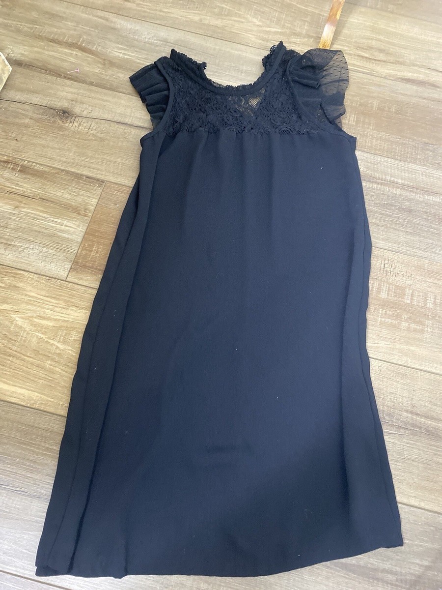Zara Basic Small Black Dress Lace Sleeveless | eBay