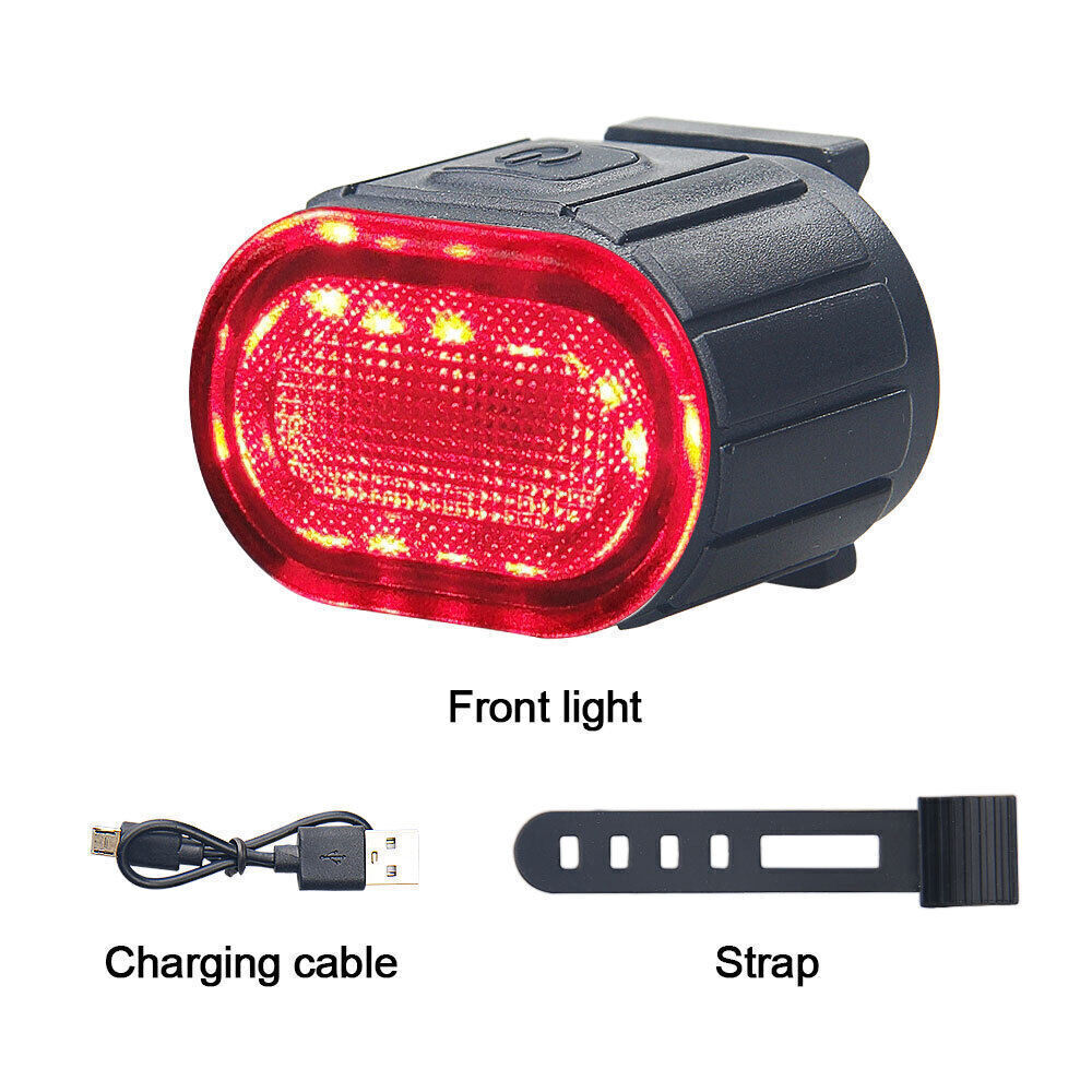 USB Rechargeable LED Bicycle Headlight Bike Front Rear Light Cycling