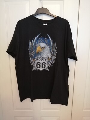 T-Shirt EAGLE USA ROUTE66 V8 Biker Rocker GR. XXXL neuwertiger Zustand 