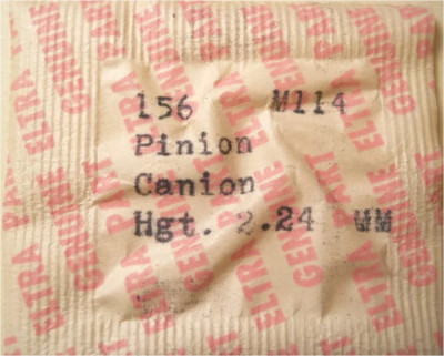 Pièce Détachée Elgin 915 - Canon Pour Pignon Petite Seconde (part 156), 2.22mm, Neuf
