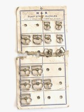 VINTAGE NEW OLD STOCK H  R PUMP STRAP BUCKLES MADE OF BRASS RUSTPROOF TWO SIZES