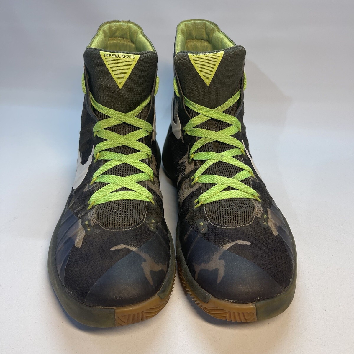 Nike Mens 7.5 Hyperdunk 2015 PRM Basketball Shoes Camo Olive  display picture 1