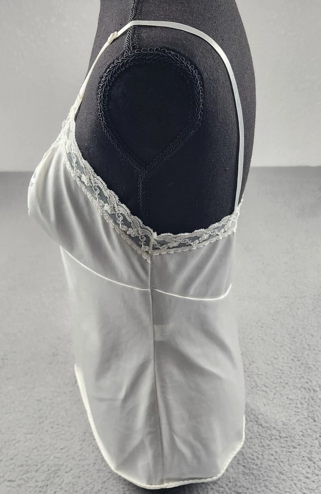 Vintage Babydoll Cami Top Encaje Mujer Pequeña Coqueta Y2K Vassarette Transparente Foto 3 de 4