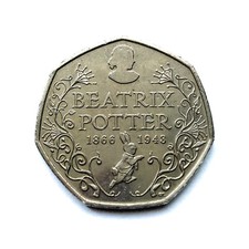 2016 Beatrix Potter Anniversary 50p Fifty pence Coin Circulated. Free Postage