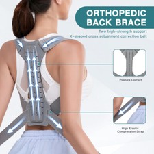 Adjustable Posture Corrector Shoulder Low Back Support Brace Belt For Women Men