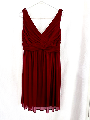David's Bridal Short Tank Mesh Dress with Cowl Back Gorgeous with Flaw |  eBay