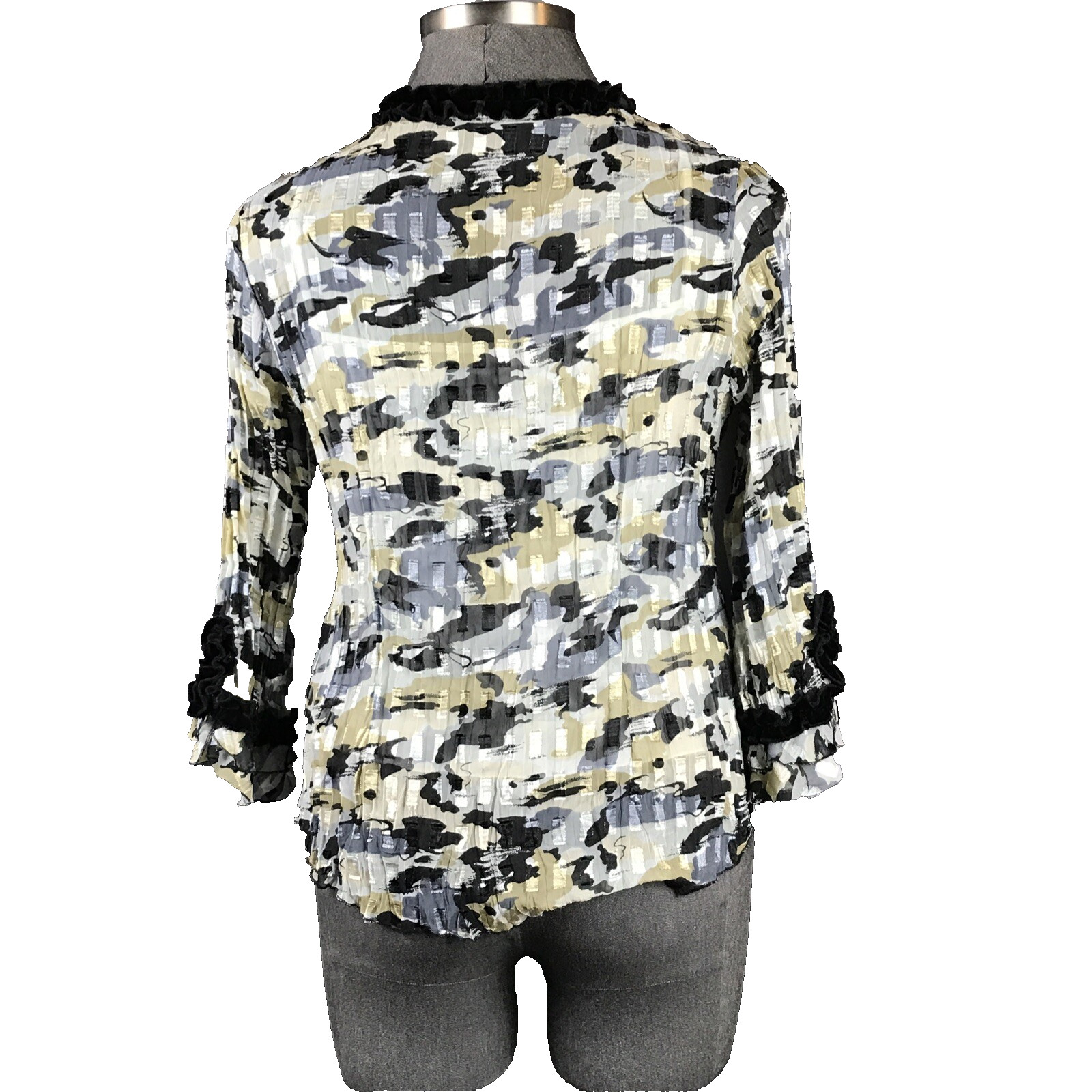 Notation's Multi Color button down blouse Top SZ … - image 4