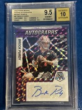 2022 Panini Mosaic Rookie Autographs Purple Brock Purdy /49