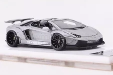 FW 1:64 Scale Gray Aventador LP700 Convertible LBWK Sport Diecast Resin Car Gift