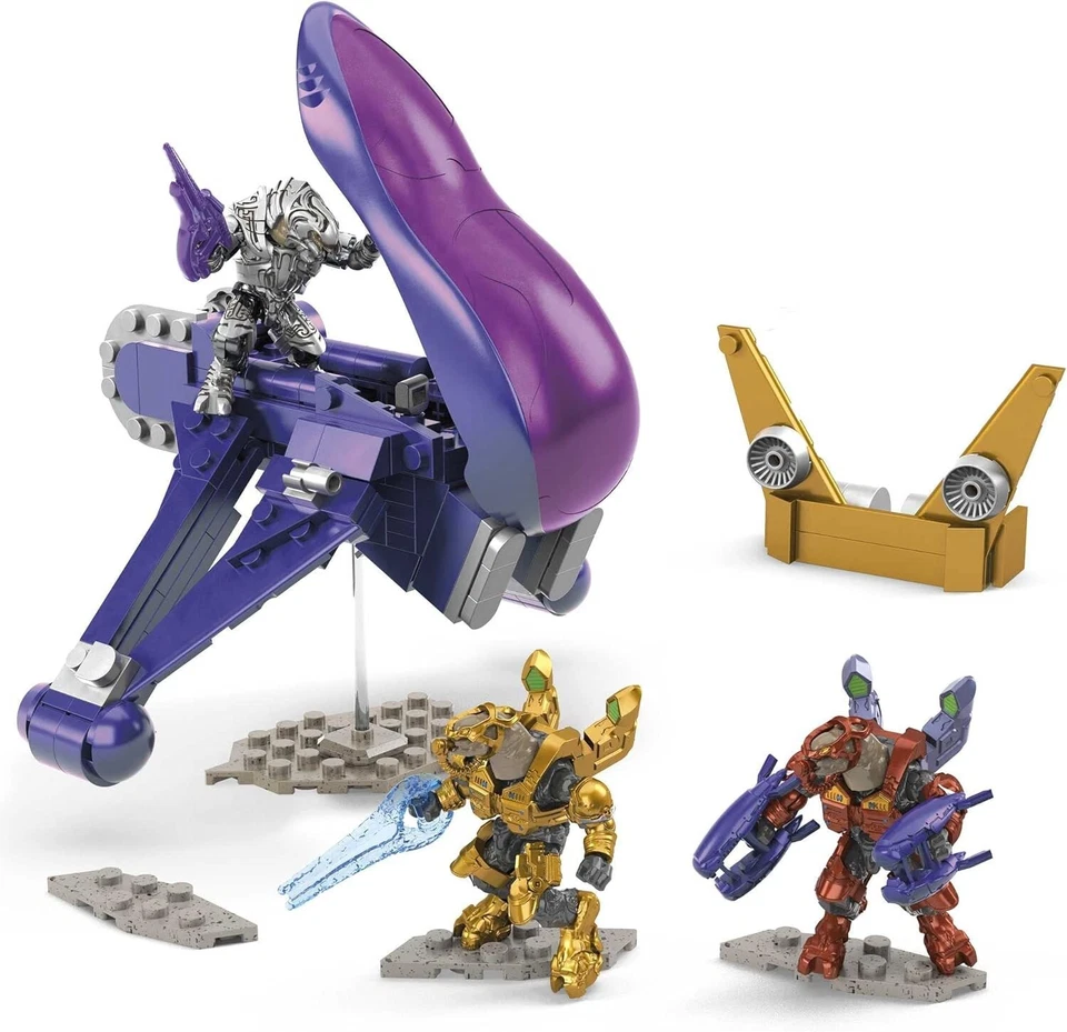 MEGA Halo Infinite Covenant Banshee Building Set with 3 Micro Action Figures - Image 4 of 4