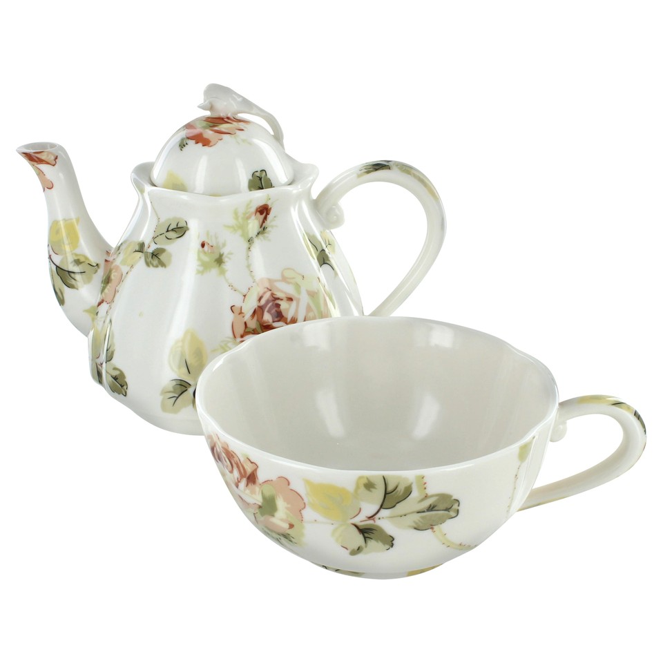 Rose porcelain tea for one ebay