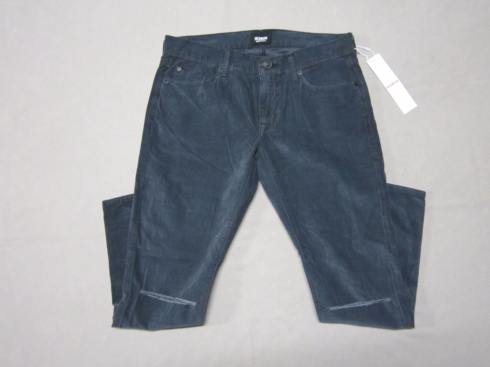 HUDSON WOMENS BOY SKINNY FADED BLACK PEARL CORDUROY JEAN PANTS SIZE 25 NEW RARE image 4