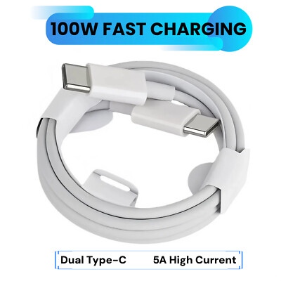 USB-C to USB-C Type C to Type C Fast Charging Cord Rapid Charger Cable 100W 5A