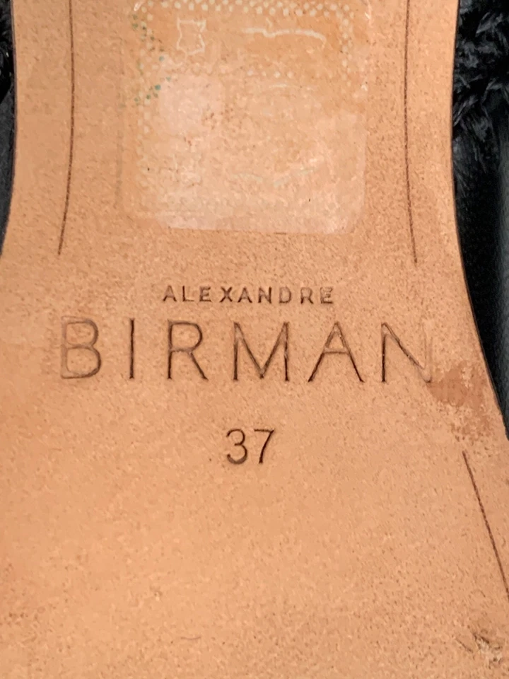 Botín Alexandre Birman Benta Piezas Cuero Negro Tobillo Talla 6.5/7 EE. UU. 37 UE $750 Foto 3 de 4