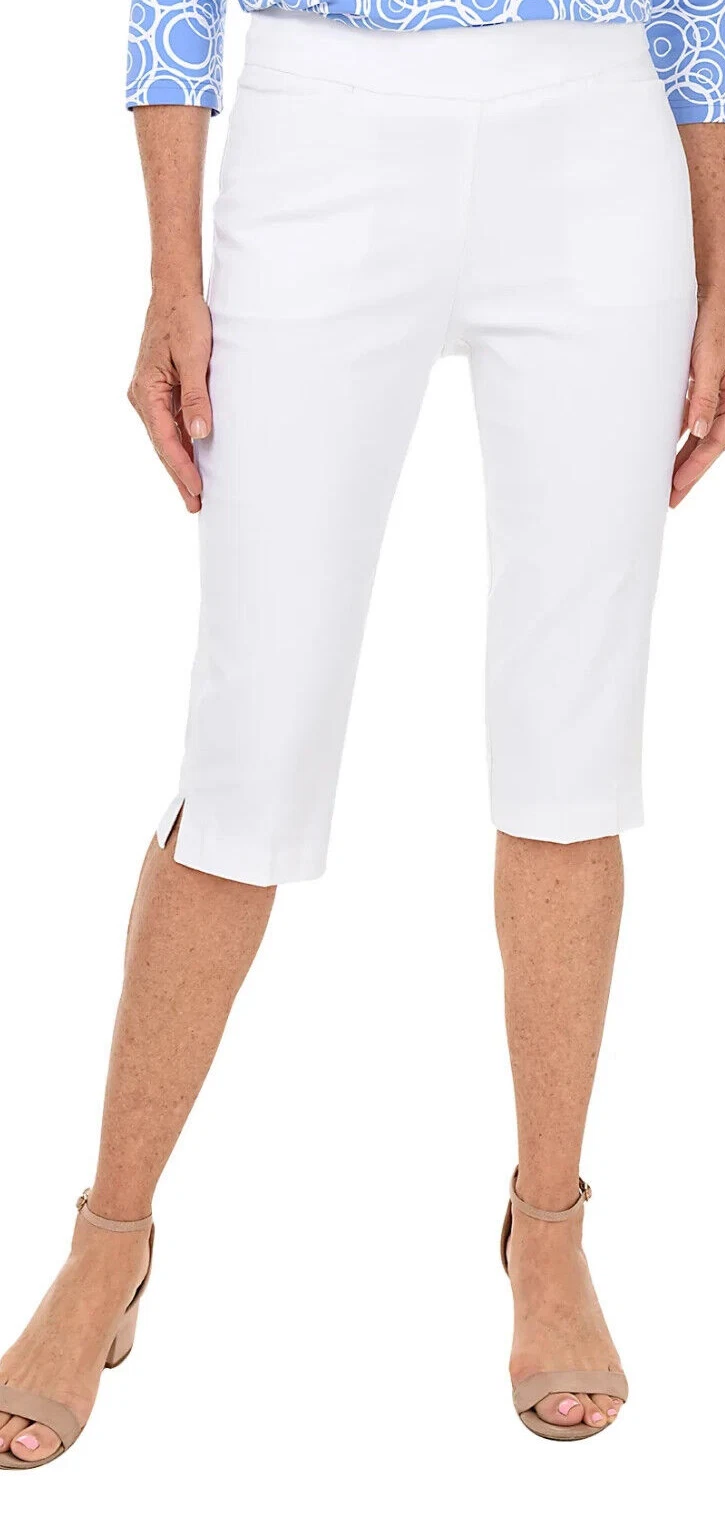 New EP New York Size- XS Clamdigger White Pull On Capri Golf Pants