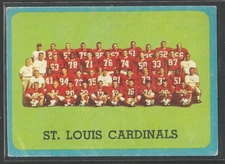 1963 TOPPS FOOTBALL #157 ST. LOUIS CARDINALS - CLEAN & CREASE-FREE