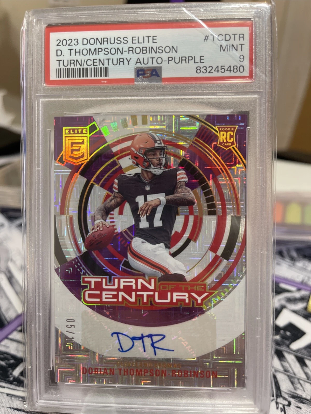 Dorian Thompson-Robinson Panini Donruss Elite Turn of the Century Autograph #TCDTR Purple