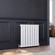 White Radiator 600x600 Designer Flat Panel Single Central Heating Small Rads