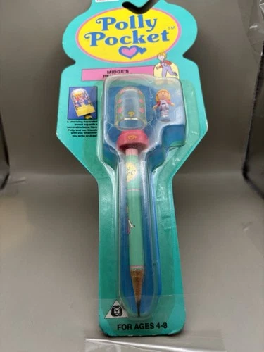 Polly Pocket Vintage Midge's Pencil Top 1991 Bluebird  COMPLETE Sealed