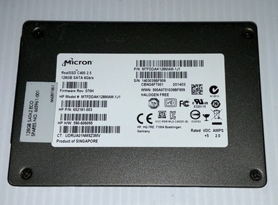 Micron RealSSD C400 MTFDDAK128MAM-1J1 128 GB 2.5'' SATA III Solid State Drive