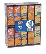 Lance Variety Pack Sandwich Crackers 40 Packs Toast Chee, Toasty, Captain's