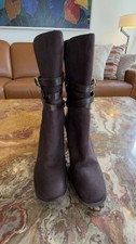 Authentic TORY BURCH LEATHER ANKLE HEELED BOO...