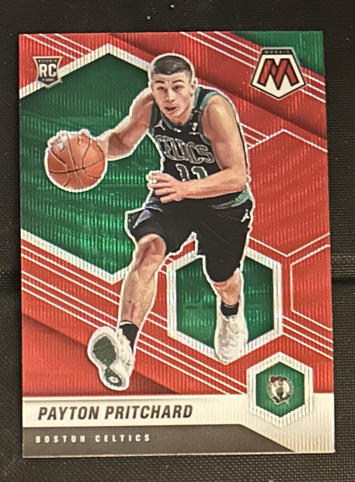 2020-21 Panini Mosaic Red Wave Prizm Payton Pritchard RC #210 Boston Celtics