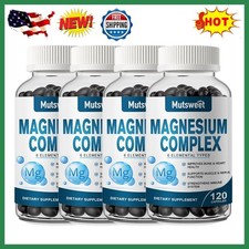 1/2/4PC Magnesium Complex, Natural Anti Anxiety amp;Stress Relief Supplement