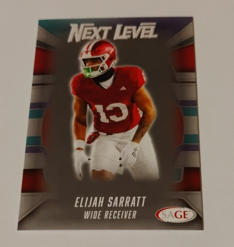 SAGE Next Level Elijah Sarratt Insert #85 Indiana Hoosiers NCAA Football Card