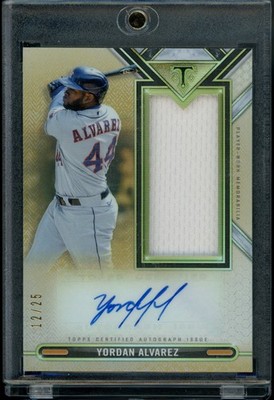 2021 Topps Triple Threads Yordan Alvarez Single Jumbo Relics Auto Gold /25