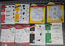 Lot 8 Packs AUNT MARTHA'S HOT IRON-ON TRANSFERS Embroidery Crafts Sticher's B