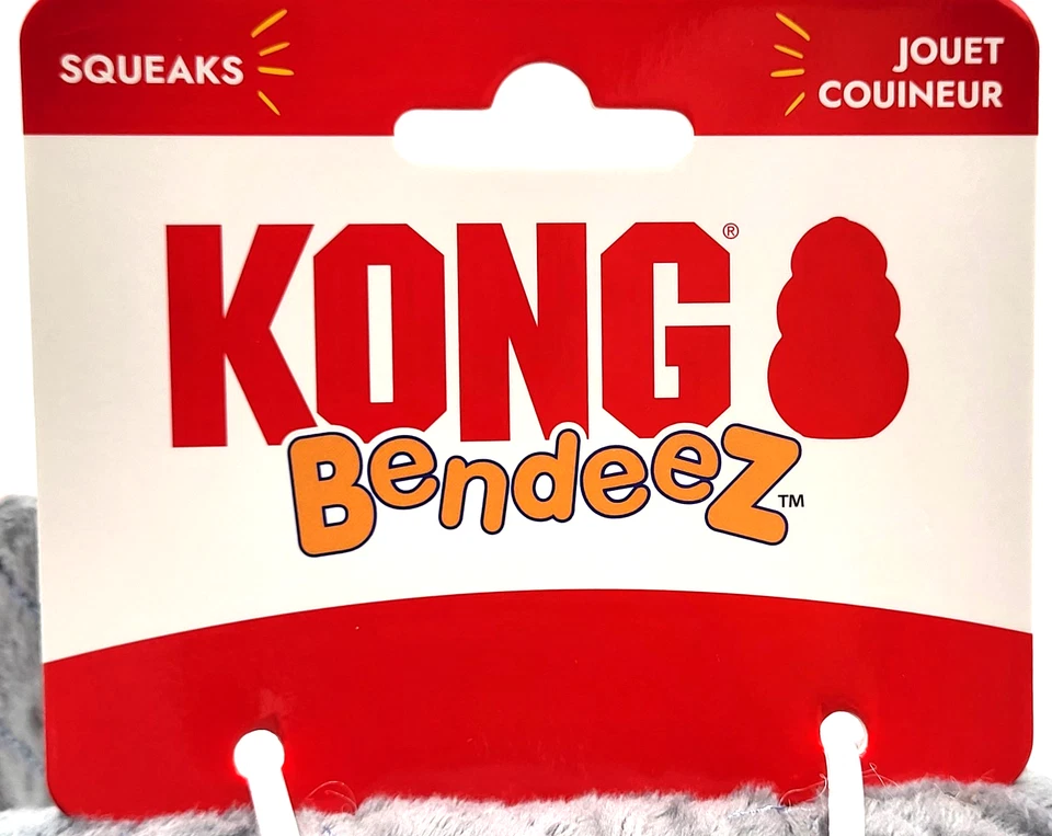 KONG Bendeez Elefante Grande Chirriante Arrugado Suave Perro Cuerda Juguete 17" Foto 2 de 4