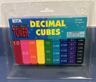 ETA Learning Resources Set 51  Decimal cubes W/ Activity Guide FRACTION TOWER