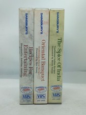 Sainsburys Video Kitchen VHS Bundle 3x Cookery Tapes Spice India Oriental 90s