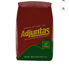 Ground Coffee Puerto Rican Café Adjuntas, Dark Roast - 1Bags Of 8oz. Each