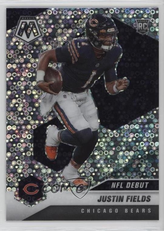 2021 Panini Mosaic NFL Debut No Huddle Silver Prizm Justin Fields Rookie RC rf2