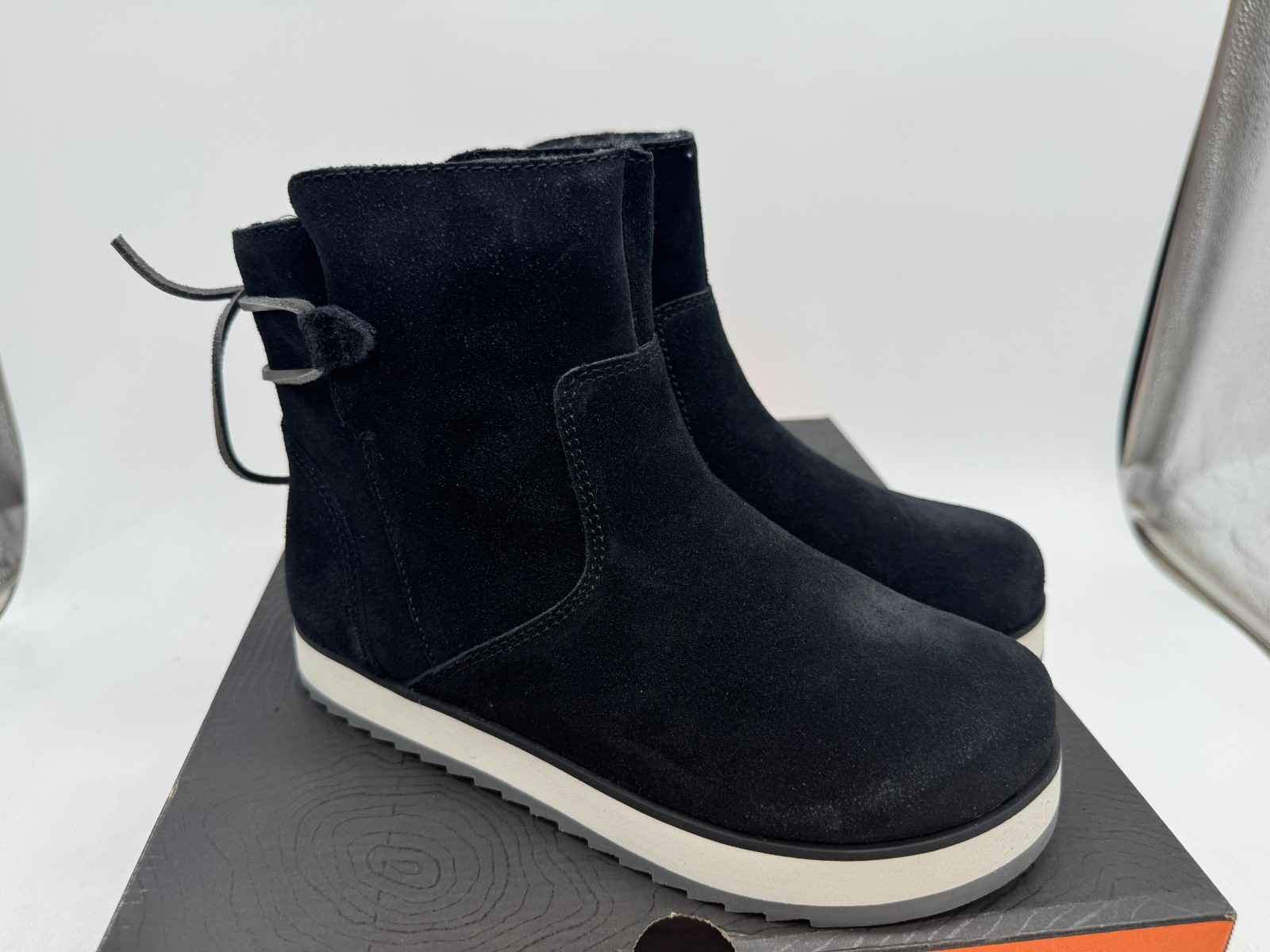 Merrell Juno Bluff Stivali da Neve Polari Donna Nero Pelle Caviglia Impermeabili 7 5