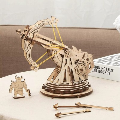 ROKR 3D-Holzpuzzle-Set Belagerung Ballista   mechanisches mittelalterliches Modell UK-Bestand