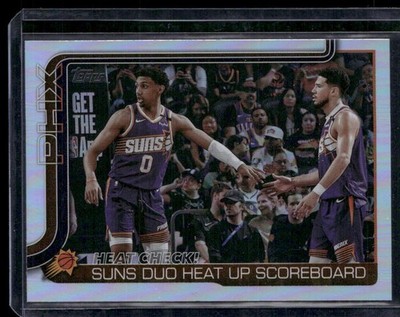 2025-26 Topps #294 Heat Check!: Suns Duo Heat Up Scoreboard Holo Foil