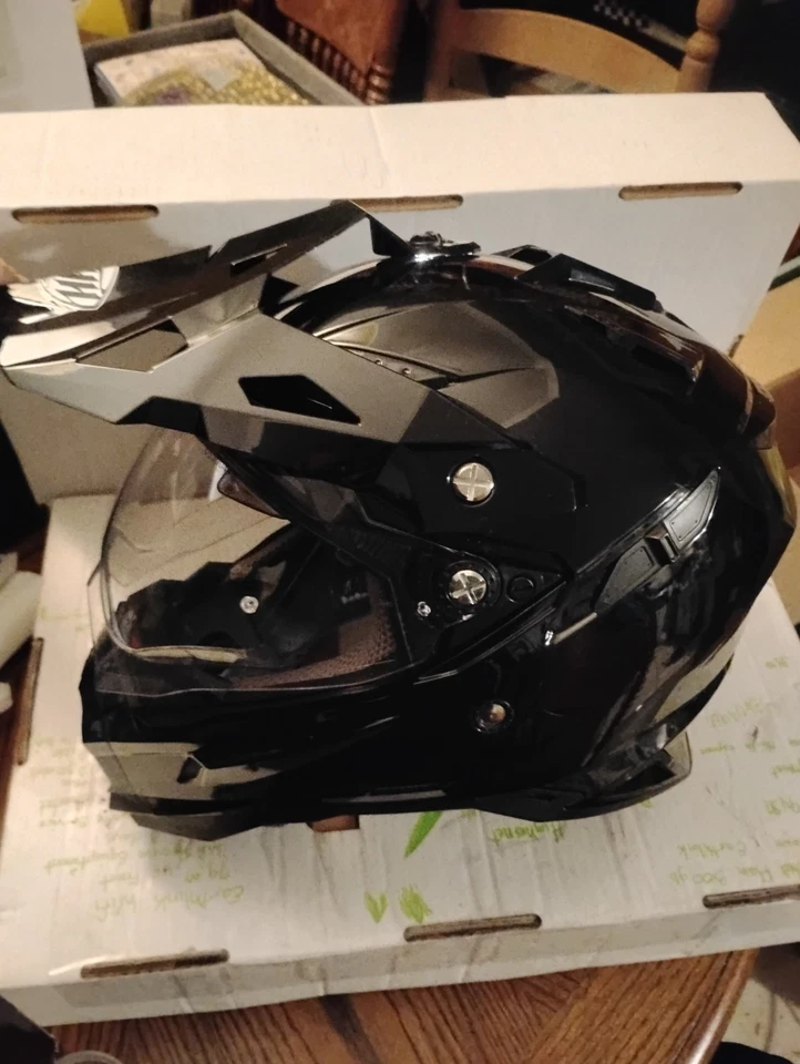 THH Helmets TX-28 Dual Sport Casco Sólido Negro, Mediano 648079 Foto 4 de 4