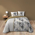 Duvet cover 240x260 cm + pillowcases - palm trees - black