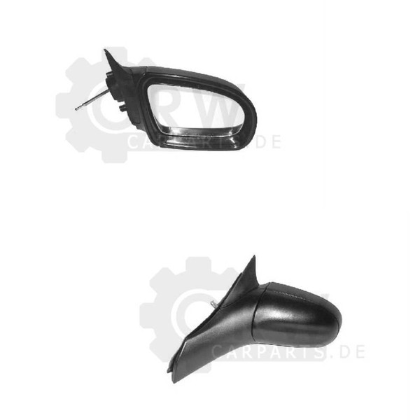 AußEnspiegel Set Schwarz FüR Opel Corsa B 09/93-09/00 Einstellung: GestäNge Plan-image