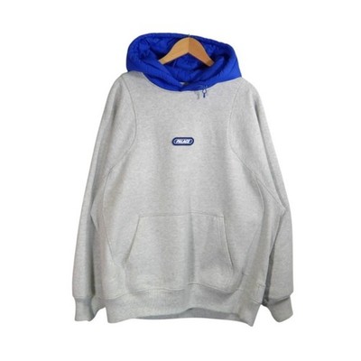 Palace Puffa Hood Gray Size L Used with Minor Stains