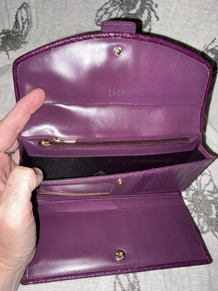 Cartera a Presión Rara Difícil de Encontrar DAKS Londres Cuero Hebilla a Cuadros Foto 3 de 3